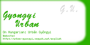 gyongyi urban business card