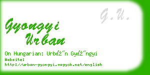 gyongyi urban business card